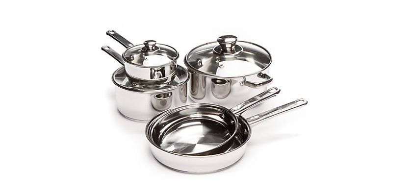 8-Piece Cooks Tools Stainless Steel Cookware Set