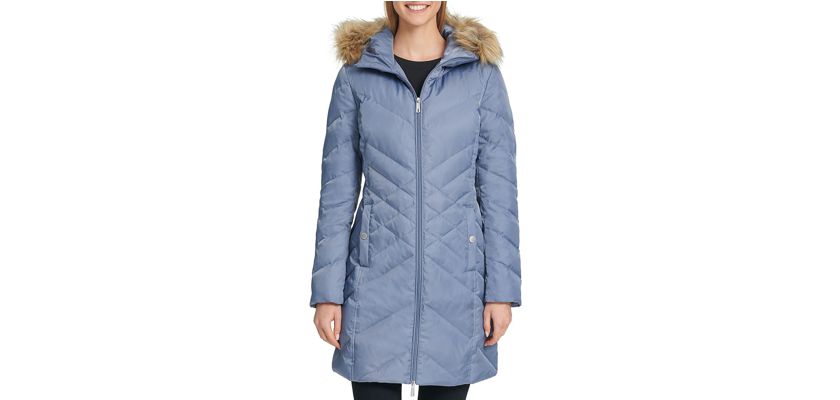 Kenneth Cole Womens Long Down Jacket Discount