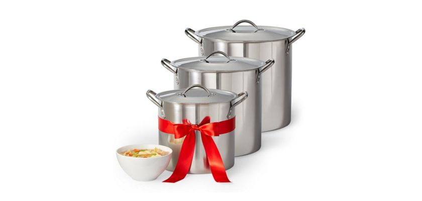 Cooks Stainless Steel Stockpot 3-Pack