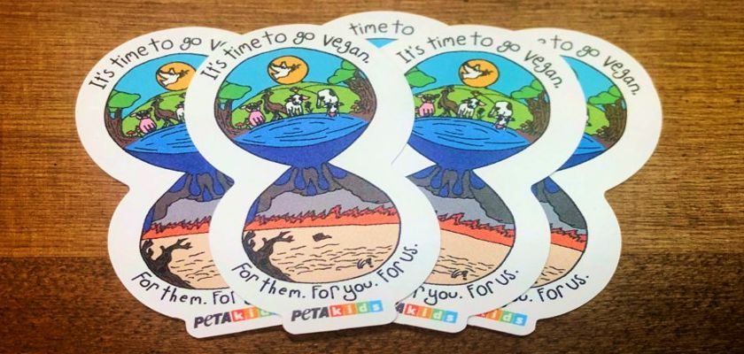 Free It's Time to Go Vegan Stickers
