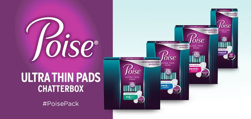 Free Poise Ultra Thin Pads Chatterbox Kit
