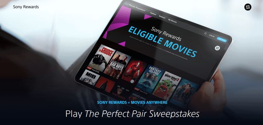 Sony Rewards The Perfect Pair Instant Win Game