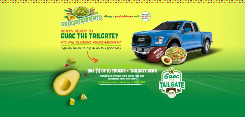 Avocados From Mexico Guac the Tailgate Sweepstakes