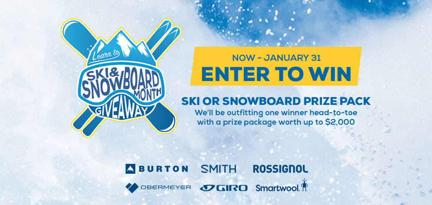 Sun & Ski Sports The “Learn to Ski & Snowboard Month Giveaway