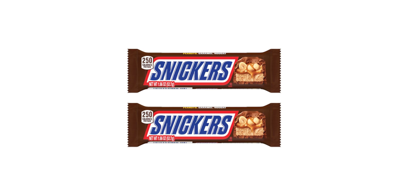 2 Snickers Candy Bars