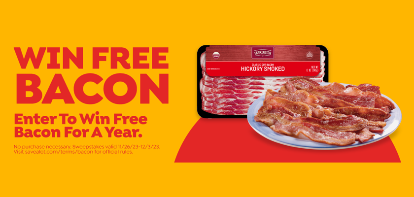 Save A Lot - Win Free Bacon for a Year Sweepstakes